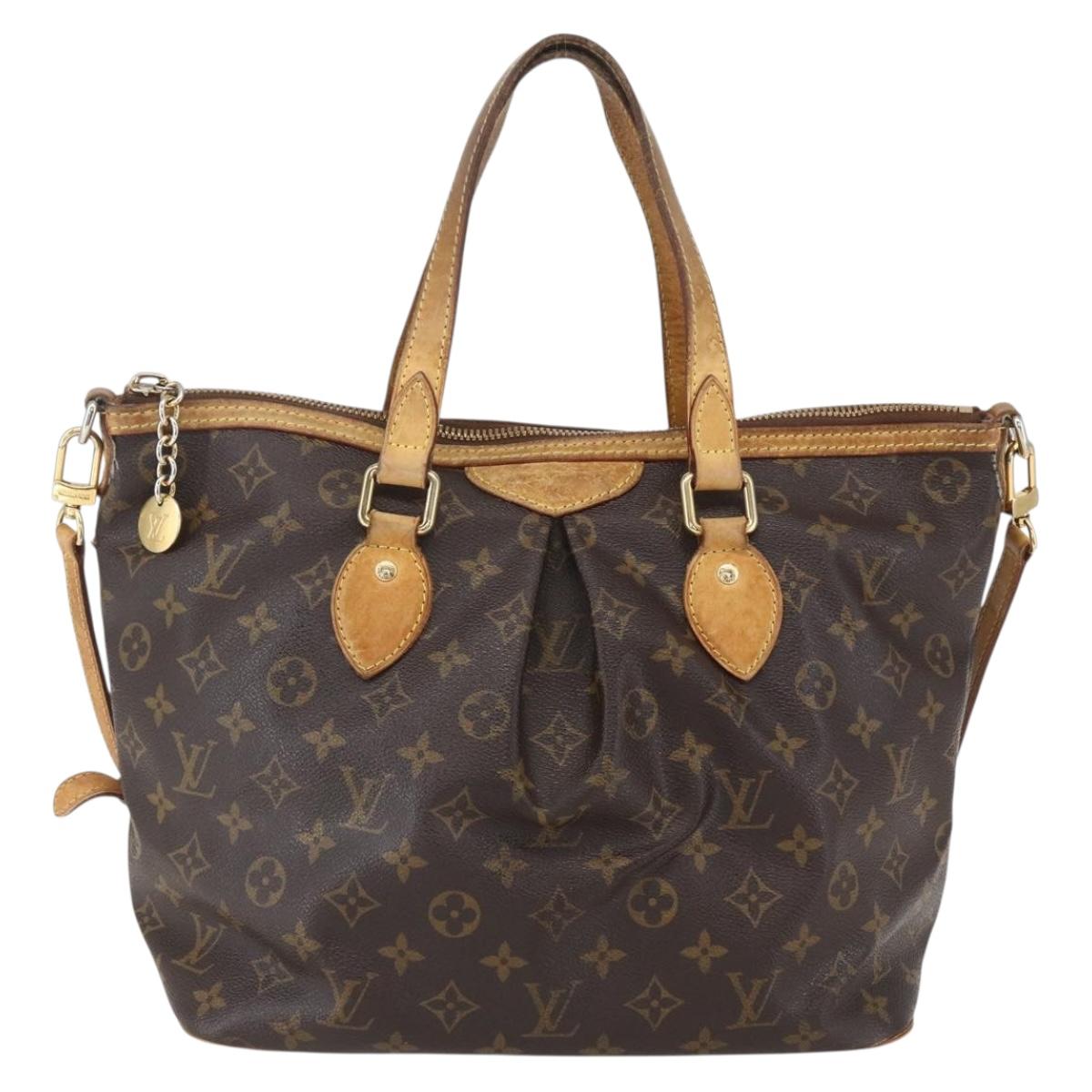 LOUIS VUITTON Monogram Palermo PM Tote Bag M40145 LV Auth BA9304