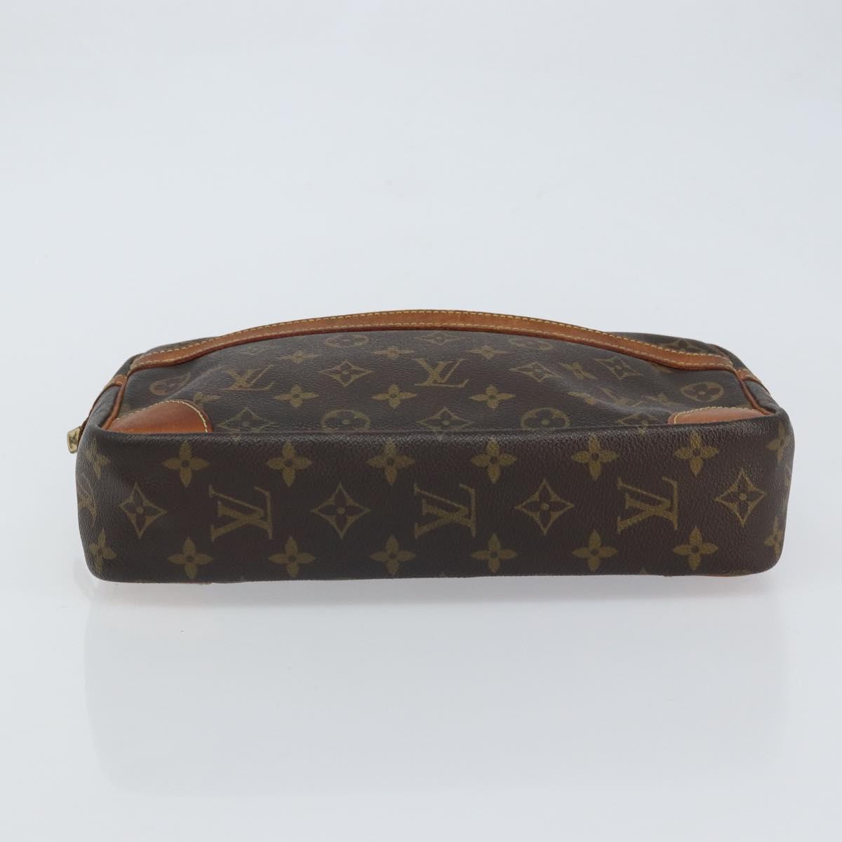 LOUIS VUITTON Monogram Compiegne 28 Clutch Bag M51845 LV Auth BA9307