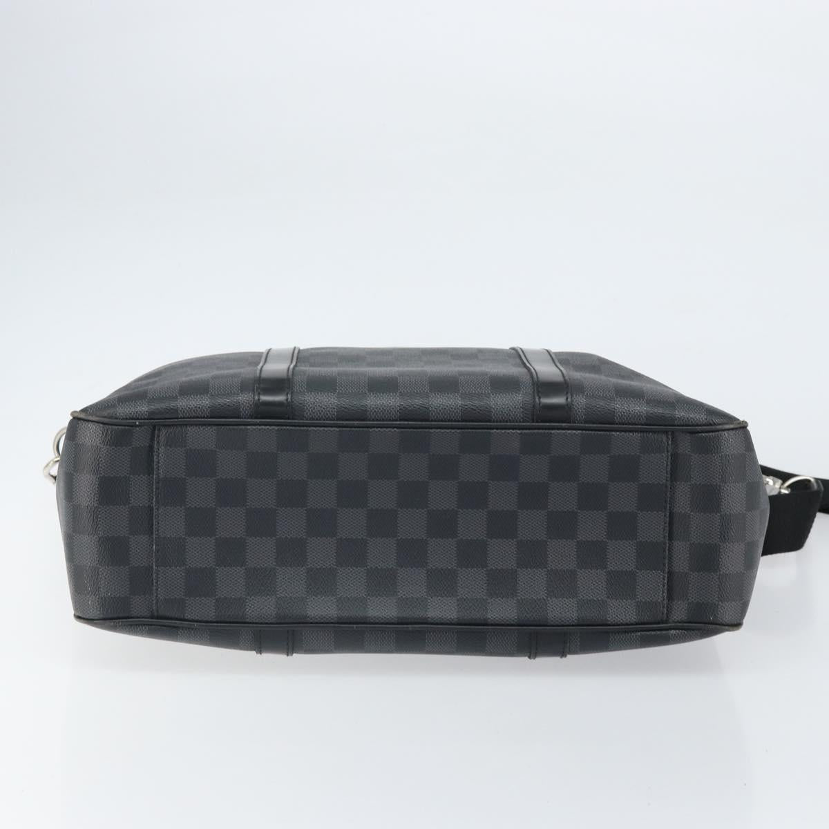 LOUIS VUITTON Damier Graphite Tadao Shoulder Bag 2way N51192 LV Auth BA9332