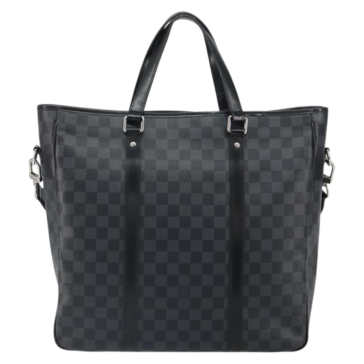 LOUIS VUITTON Damier Graphite Tadao Shoulder Bag 2way N51192 LV Auth BA9332