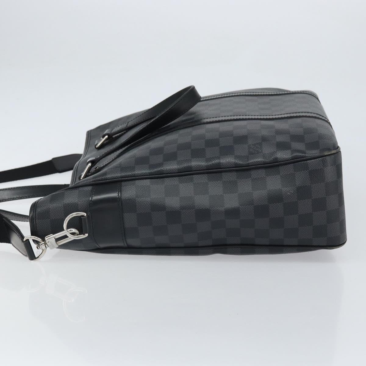 LOUIS VUITTON Damier Graphite Tadao Shoulder Bag 2way N51192 LV Auth BA9332