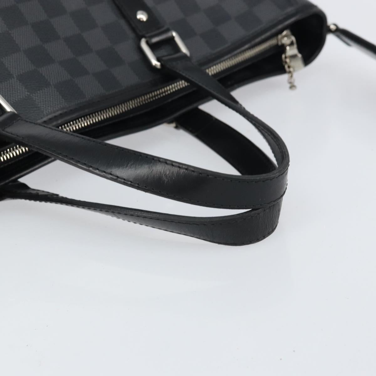 LOUIS VUITTON Damier Graphite Tadao Shoulder Bag 2way N51192 LV Auth BA9332