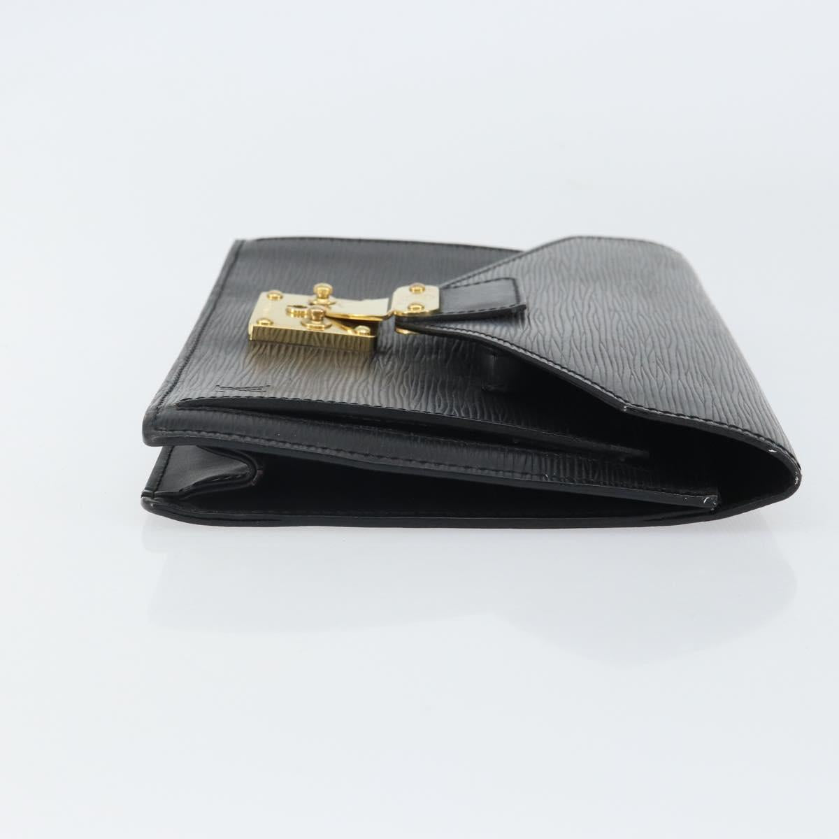 LOUIS VUITTON Epi Serie Dragonne Clutch Bag Black Noir M52612 LV Auth BA9336