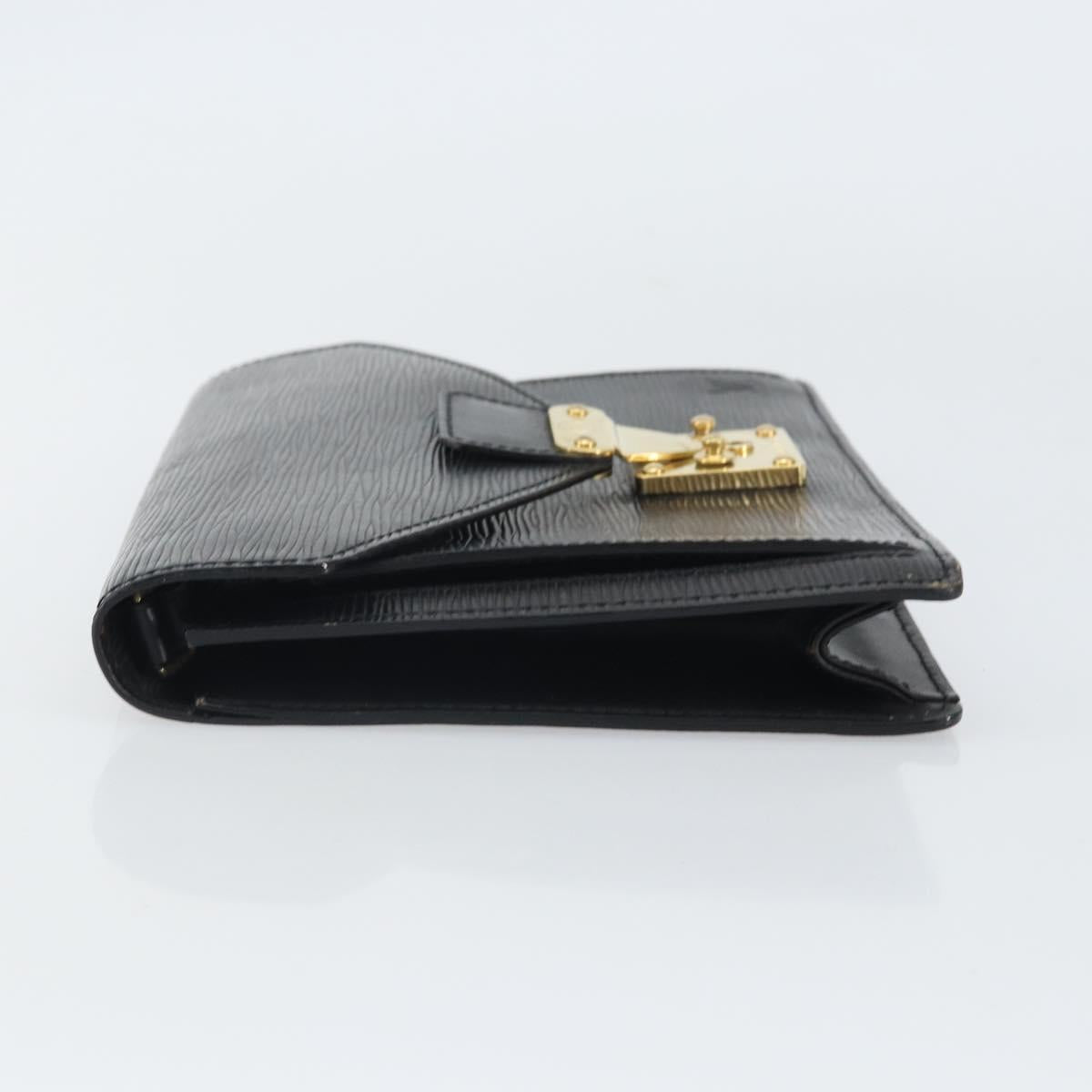 LOUIS VUITTON Epi Serie Dragonne Clutch Bag Black Noir M52612 LV Auth BA9336