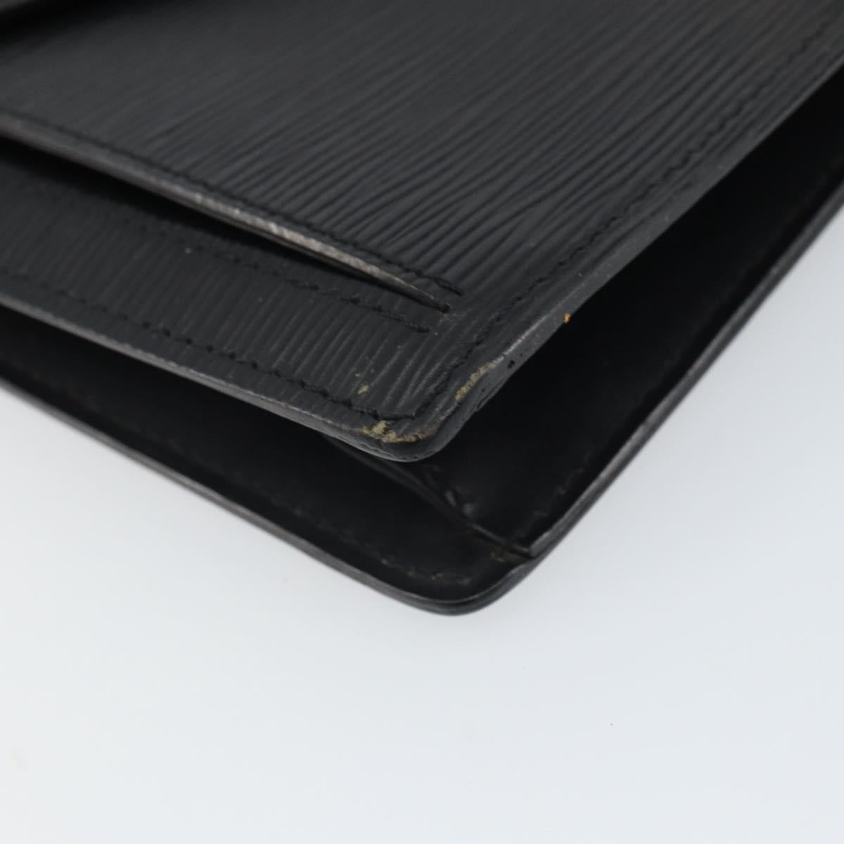 LOUIS VUITTON Epi Serie Dragonne Clutch Bag Black Noir M52612 LV Auth BA9336