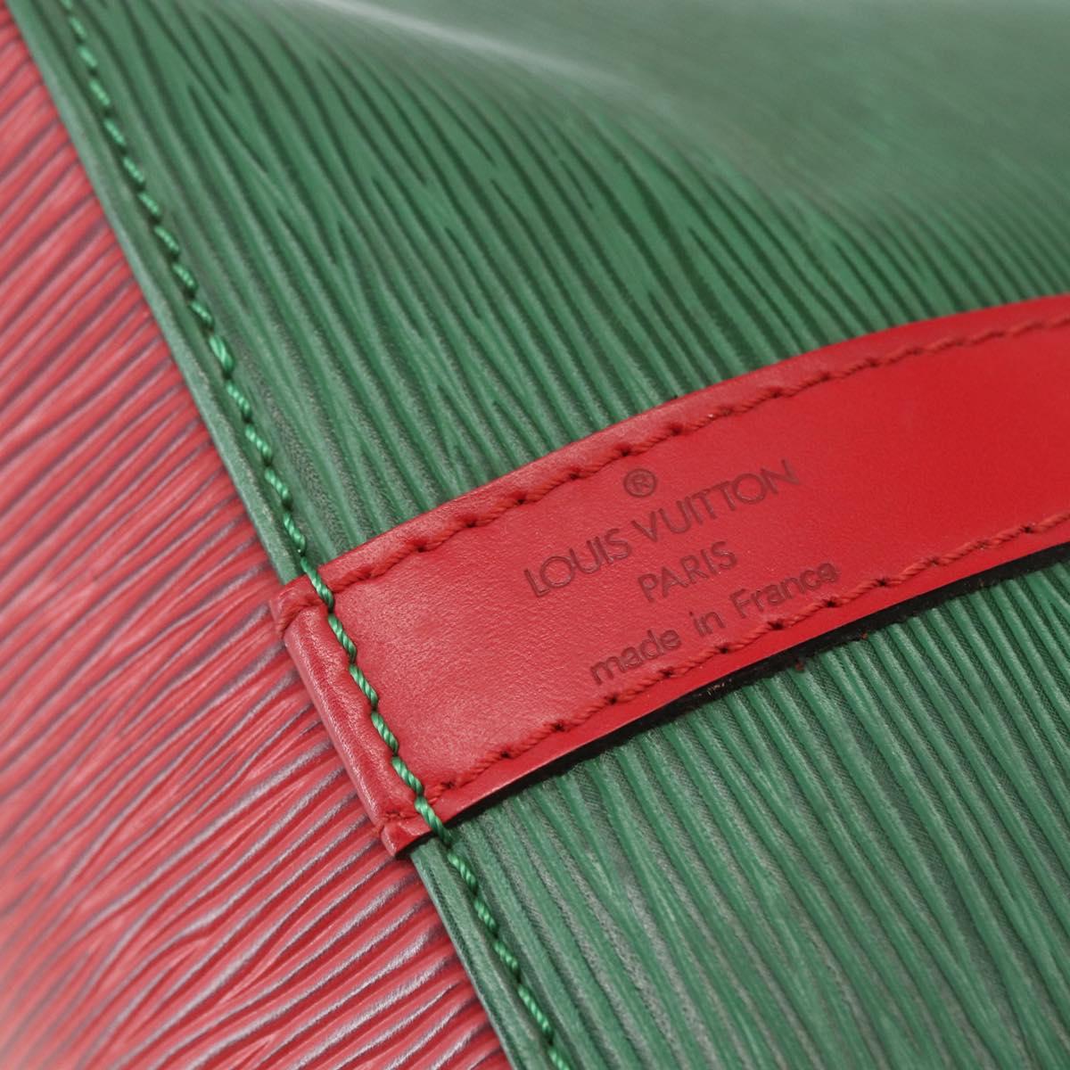 LOUIS VUITTON Epi Petit Noe Shoulder Bag Bicolor Green Red M44147 LV Auth BA9341