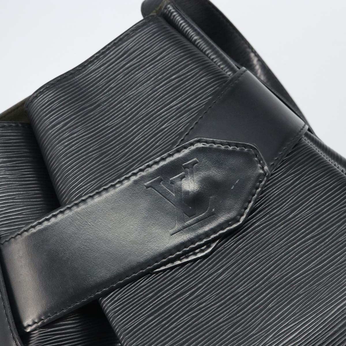 LOUIS VUITTON Epi Sac Depaule GM Shoulder Bag Black M80155 LV Auth BA9342