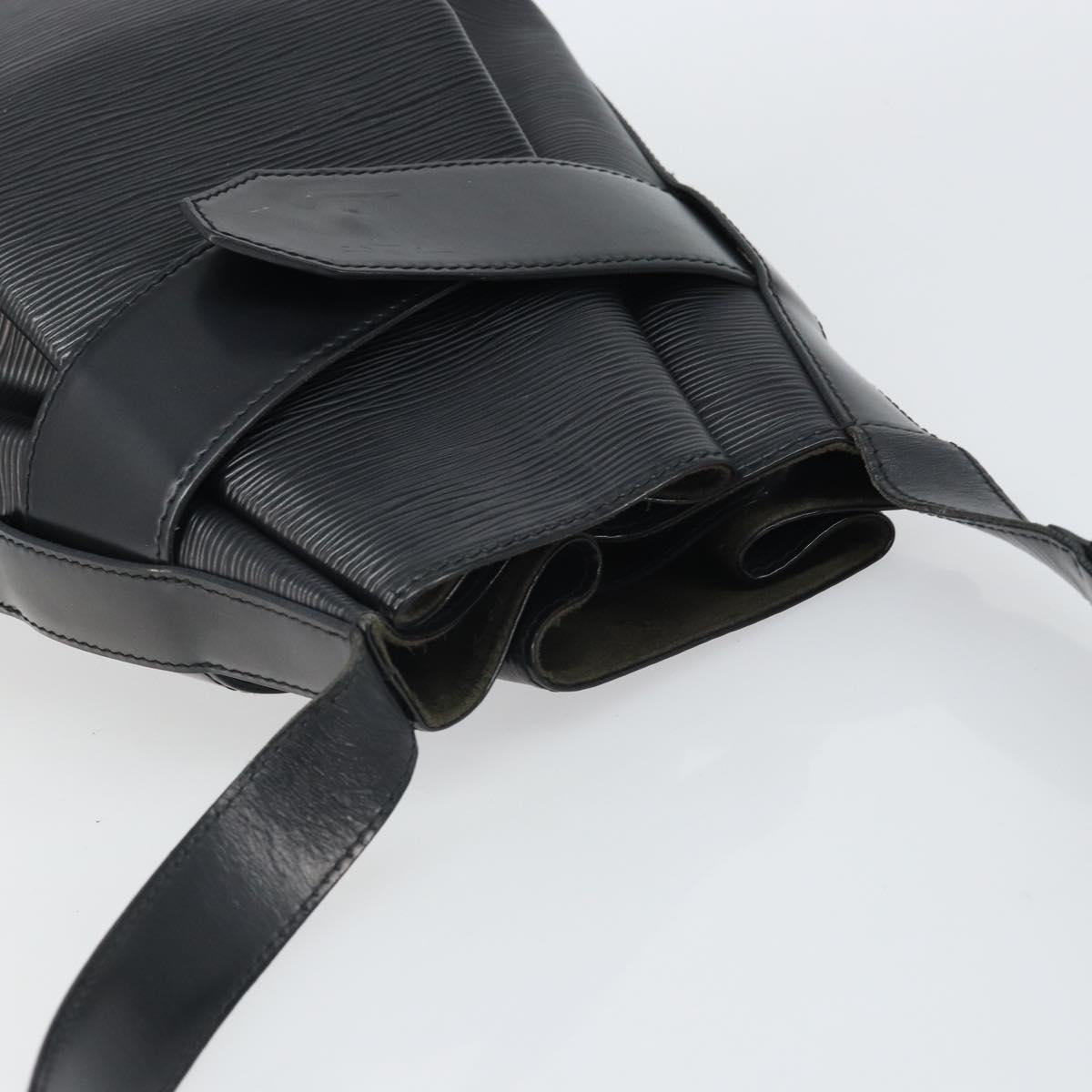 LOUIS VUITTON Epi Sac Depaule GM Shoulder Bag Black M80155 LV Auth BA9342
