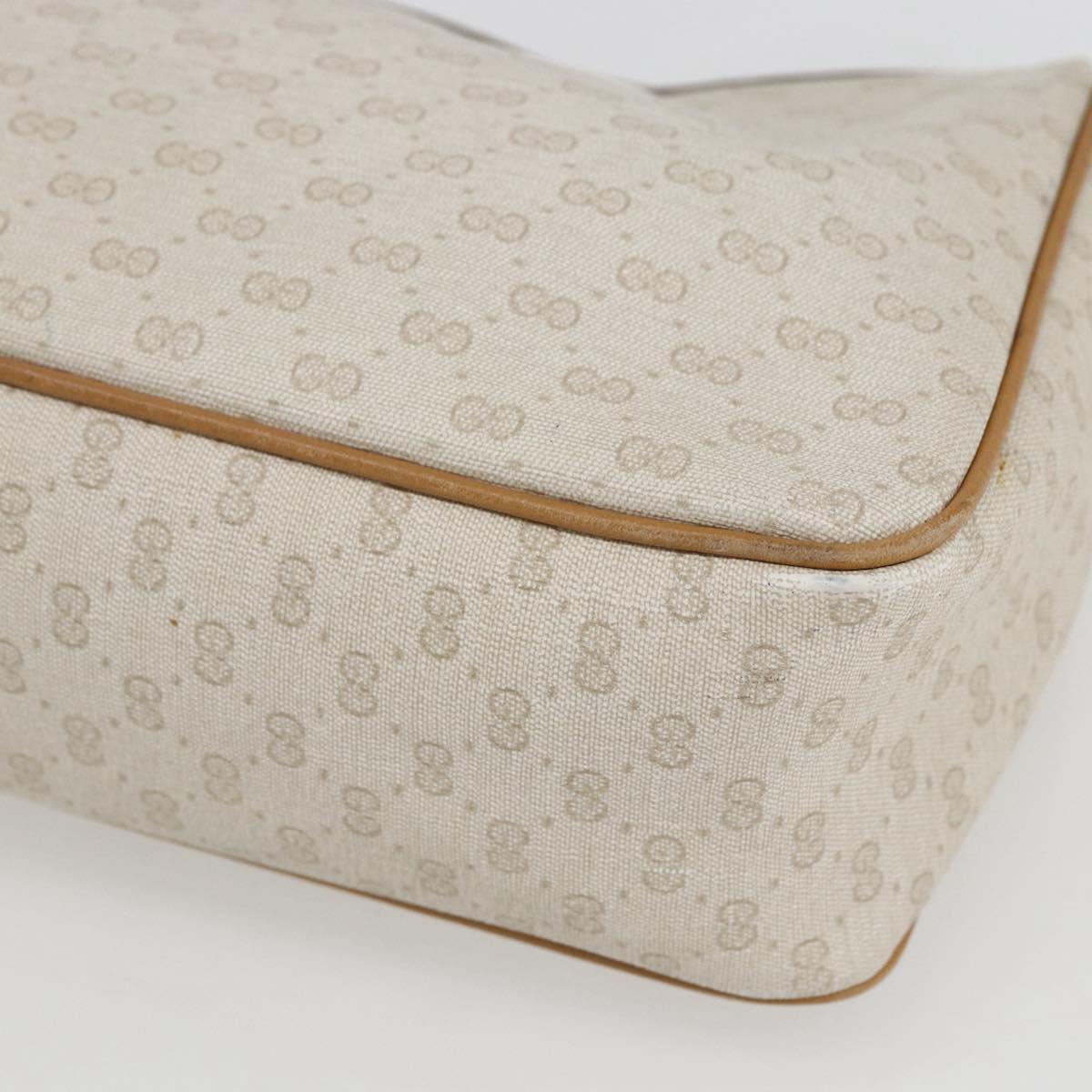 GUCCI Micro GG Canvas Web Sherry Line Clutch Bag White 014 904 0018 Auth BA9347