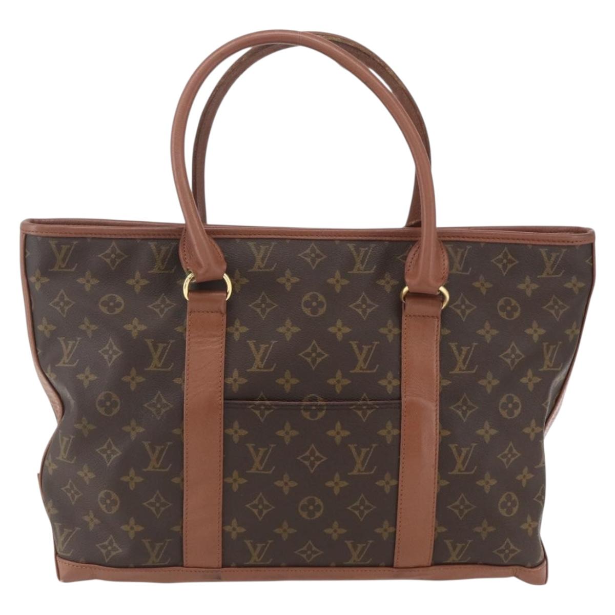 LOUIS VUITTON Monogram Sac Weekend PM Hand Bag M42425 LV Auth BA9356