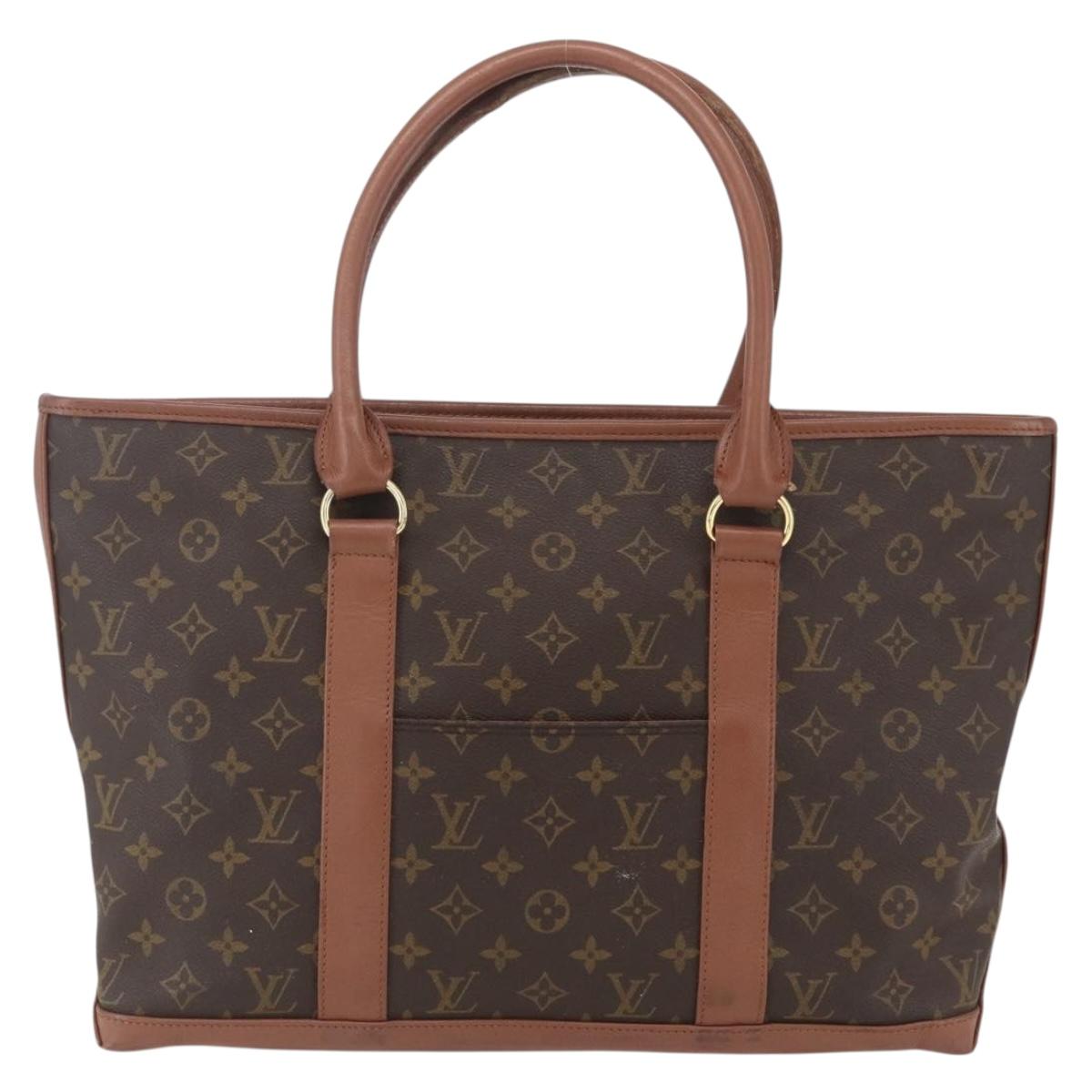LOUIS VUITTON Monogram Sac Weekend PM Hand Bag M42425 LV Auth BA9356