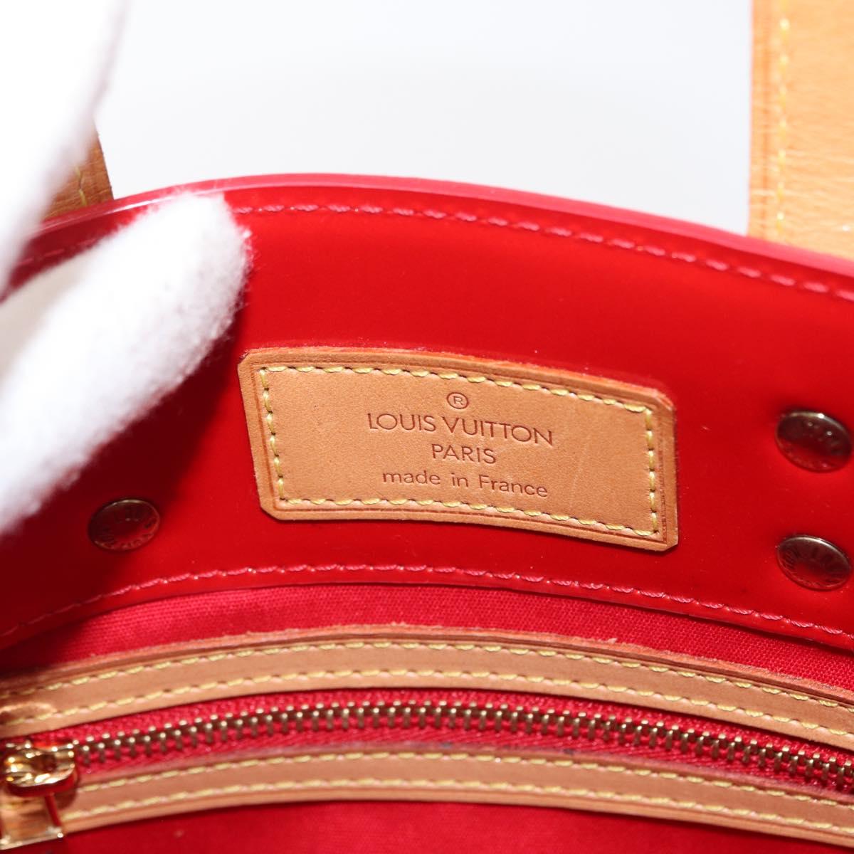 LOUIS VUITTON Monogram Vernis Reade PM Hand Bag Red Rouge M91088 LV Auth BA9357