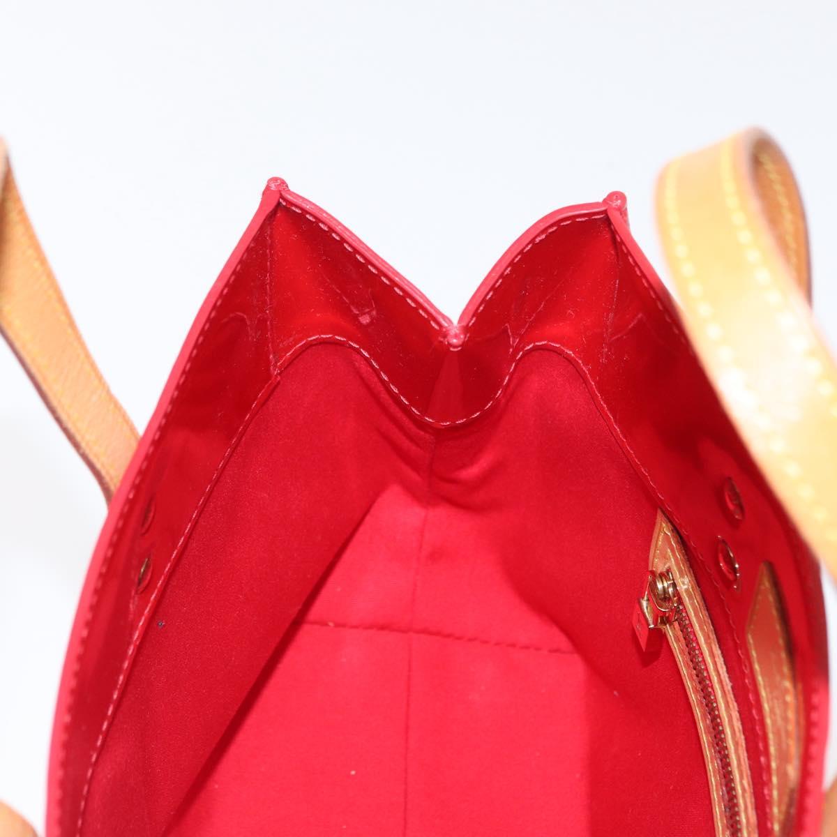 LOUIS VUITTON Monogram Vernis Reade PM Hand Bag Red Rouge M91088 LV Auth BA9357