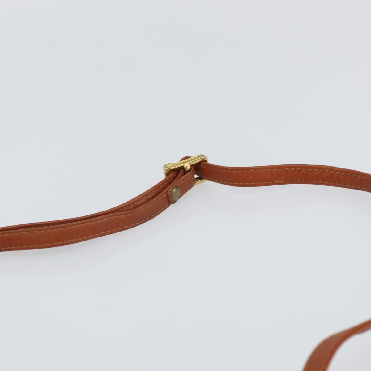 MCM Logogram Vicetos Shoulder Bag PVC Brown Gold Auth BA9360