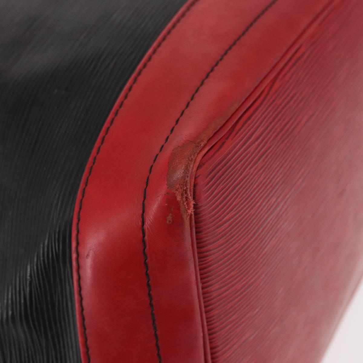 LOUIS VUITTON Epi Noe Shoulder Bag Biolor Black Red M44017 LV Auth BA9370