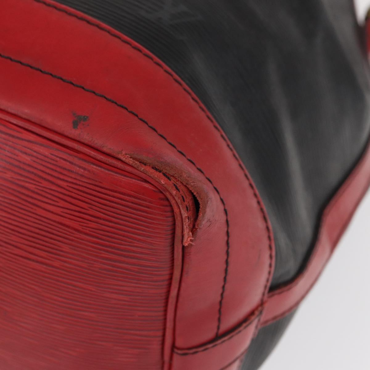 LOUIS VUITTON Epi Noe Shoulder Bag Biolor Black Red M44017 LV Auth BA9370