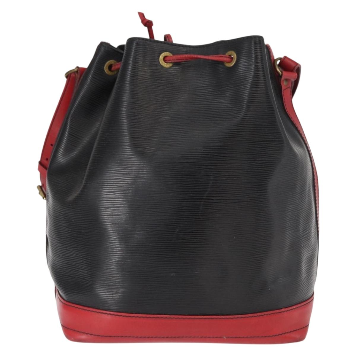 LOUIS VUITTON Epi Noe Shoulder Bag Biolor Black Red M44017 LV Auth BA9370