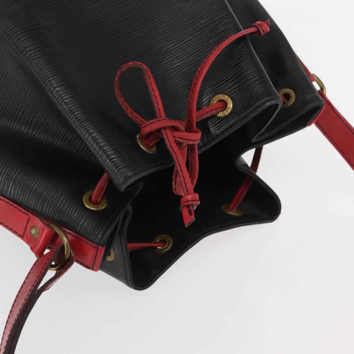 LOUIS VUITTON Epi Noe Shoulder Bag Biolor Black Red M44017 LV Auth BA9370