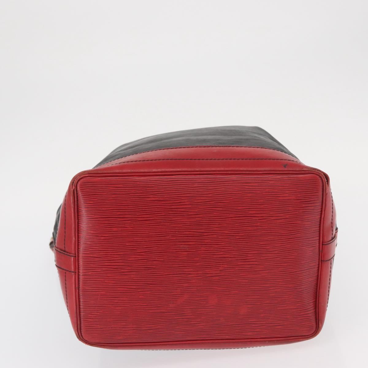 LOUIS VUITTON Epi Noe Shoulder Bag Biolor Black Red M44017 LV Auth BA9370