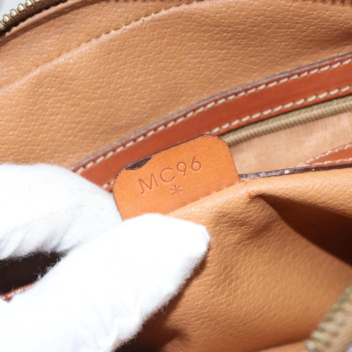 CELINE Macadam Canvas Shoulder Bag PVC Leather Brown Gold Auth BA9377