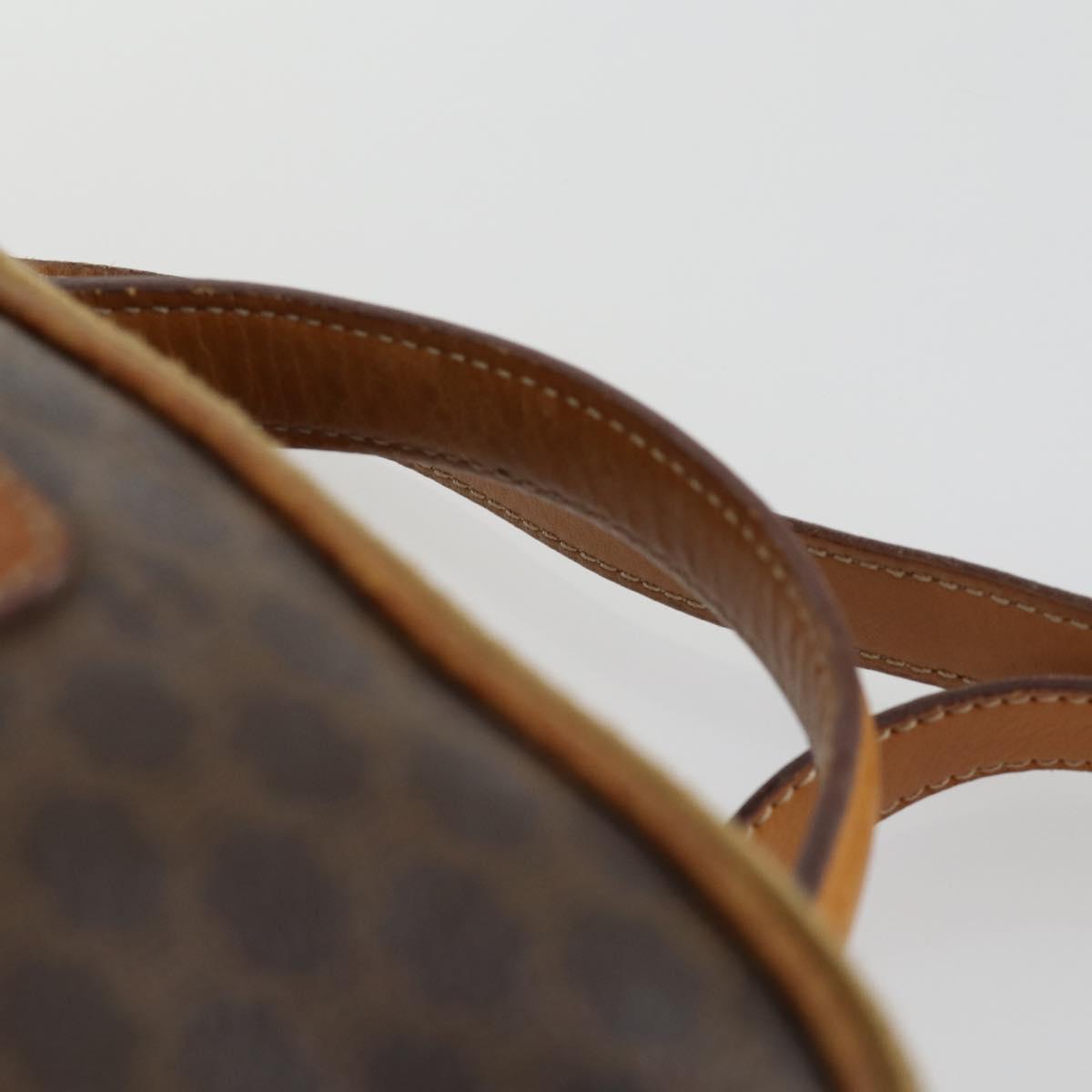 CELINE Macadam Canvas Shoulder Bag PVC Leather 2way Brown Gold Auth BA9391