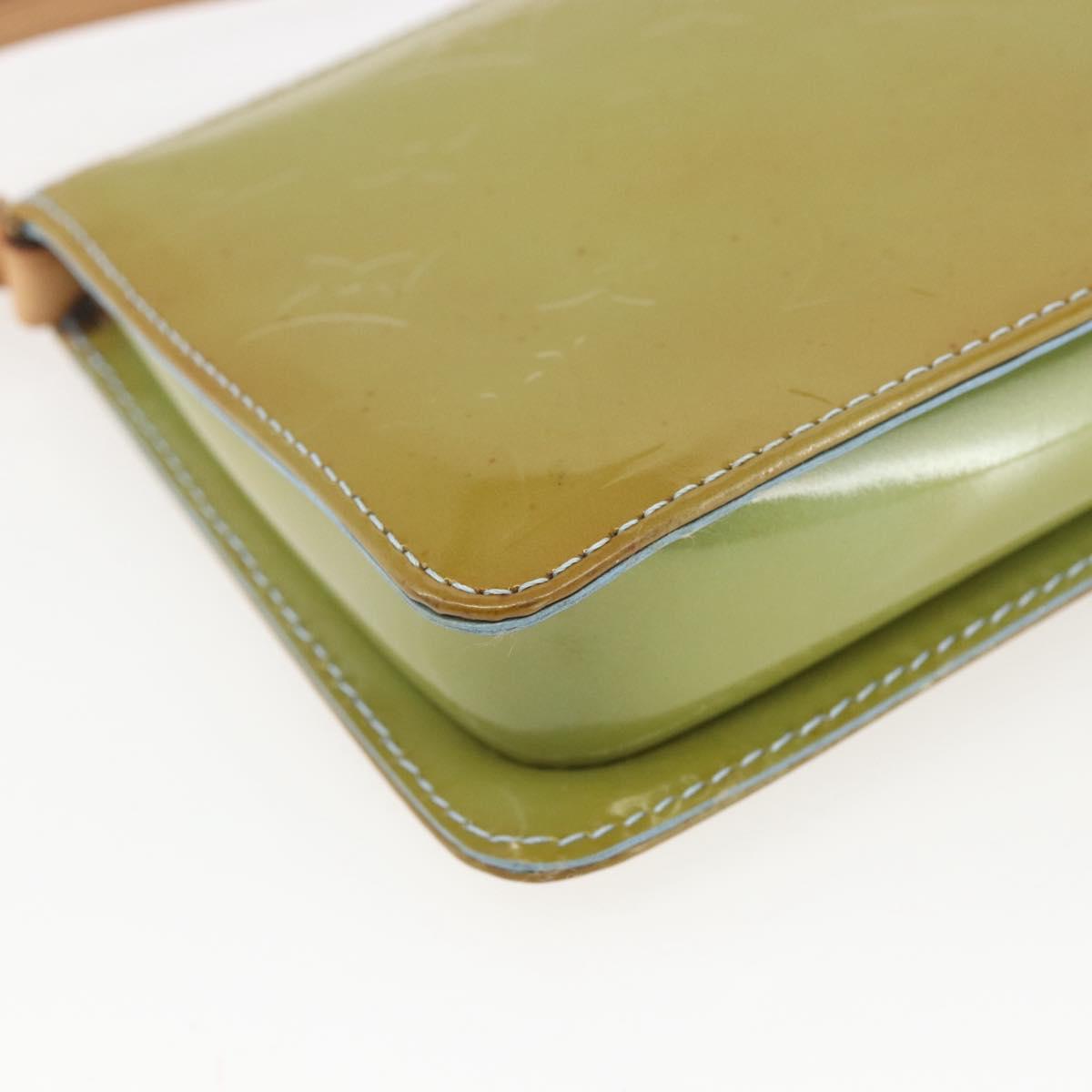 LOUIS VUITTON Monogram Vernis Lexington Pouch Baby Blue M91011 LV Auth BA9397