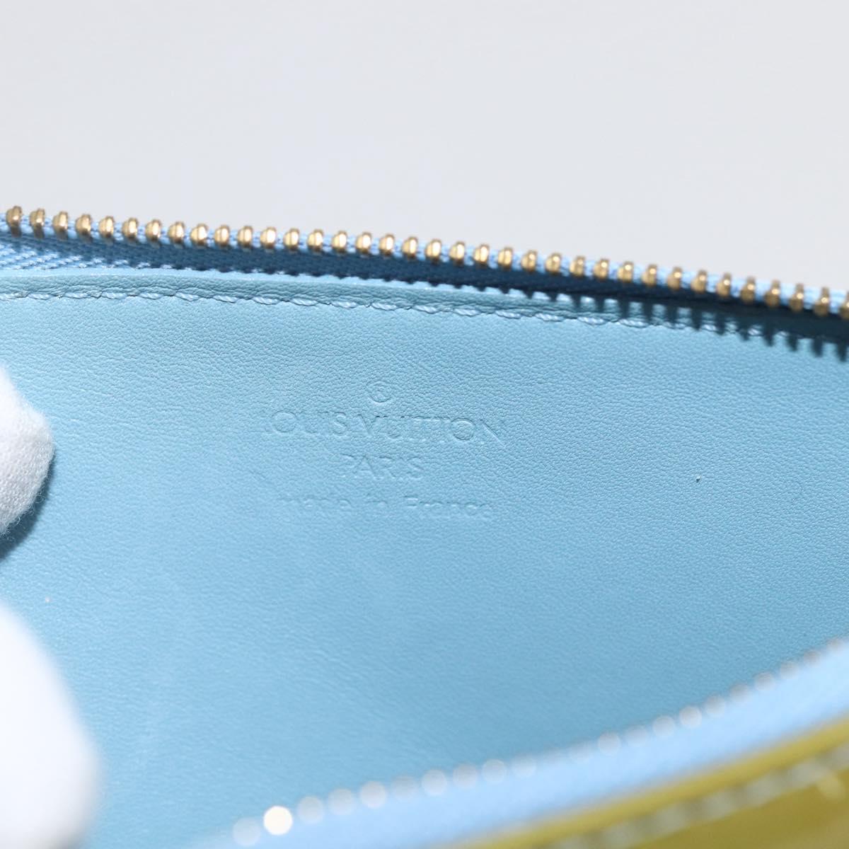 LOUIS VUITTON Monogram Vernis Lexington Pouch Baby Blue M91011 LV Auth BA9397