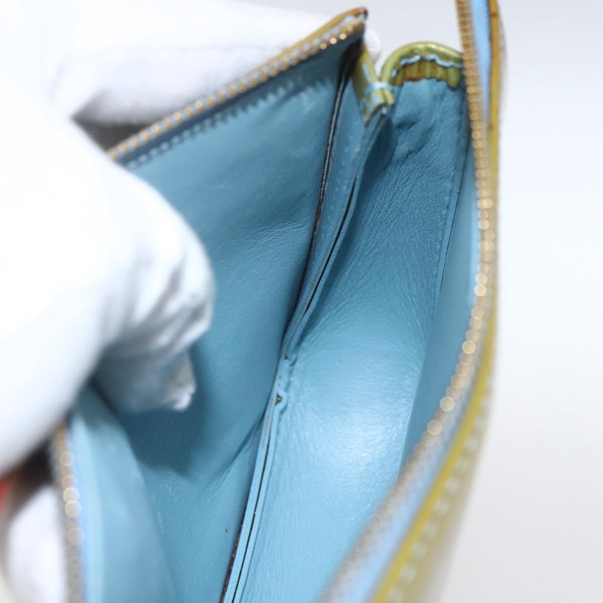 LOUIS VUITTON Monogram Vernis Lexington Pouch Baby Blue M91011 LV Auth BA9397