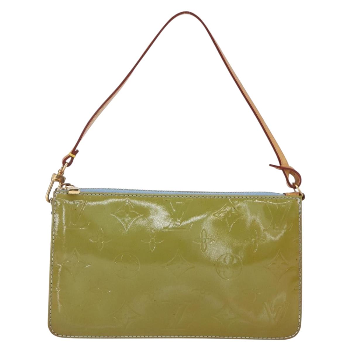 LOUIS VUITTON Monogram Vernis Lexington Pouch Baby Blue M91011 LV Auth BA9397