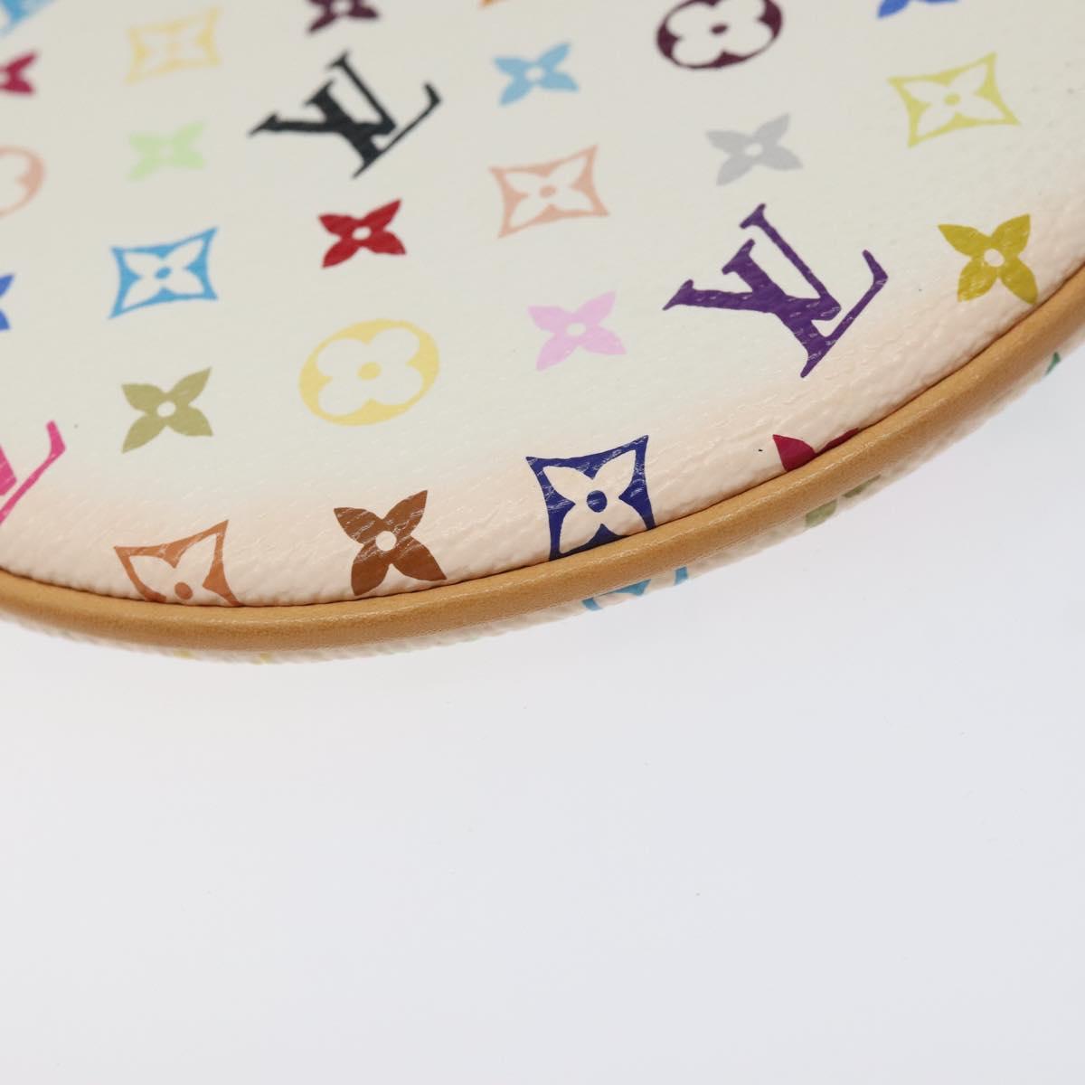 LOUIS VUITTON Monogram Multicolor Pochette GM Pouch White M60027 Auth BA939SAM