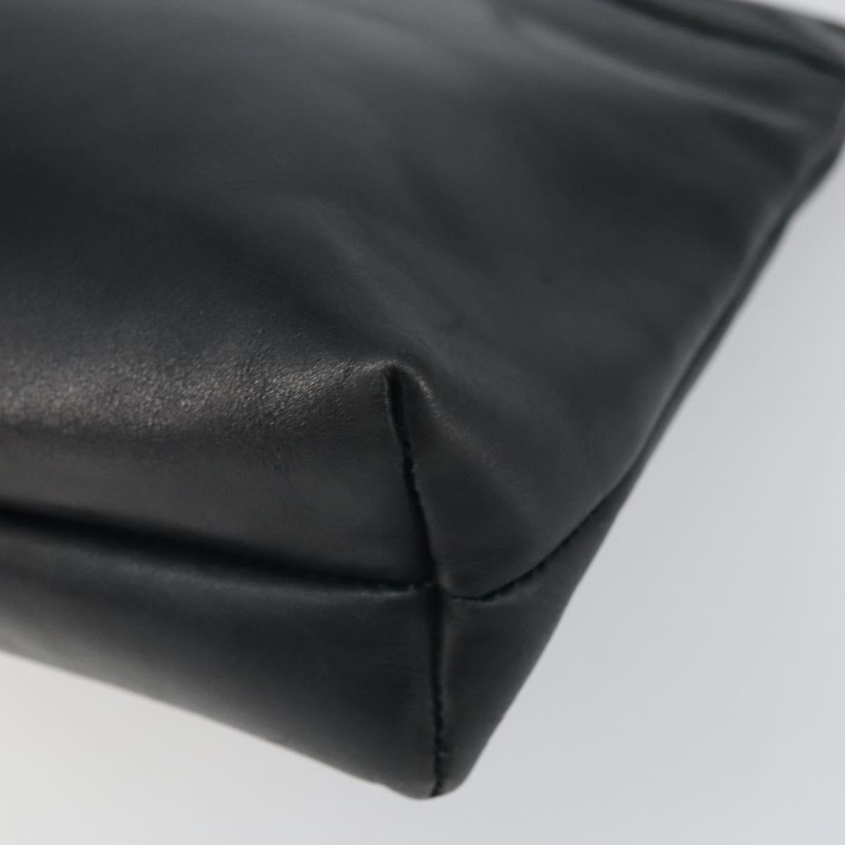 Salvatore Ferragamo Shoulder Bag Leather Black Gold Auth BA9418