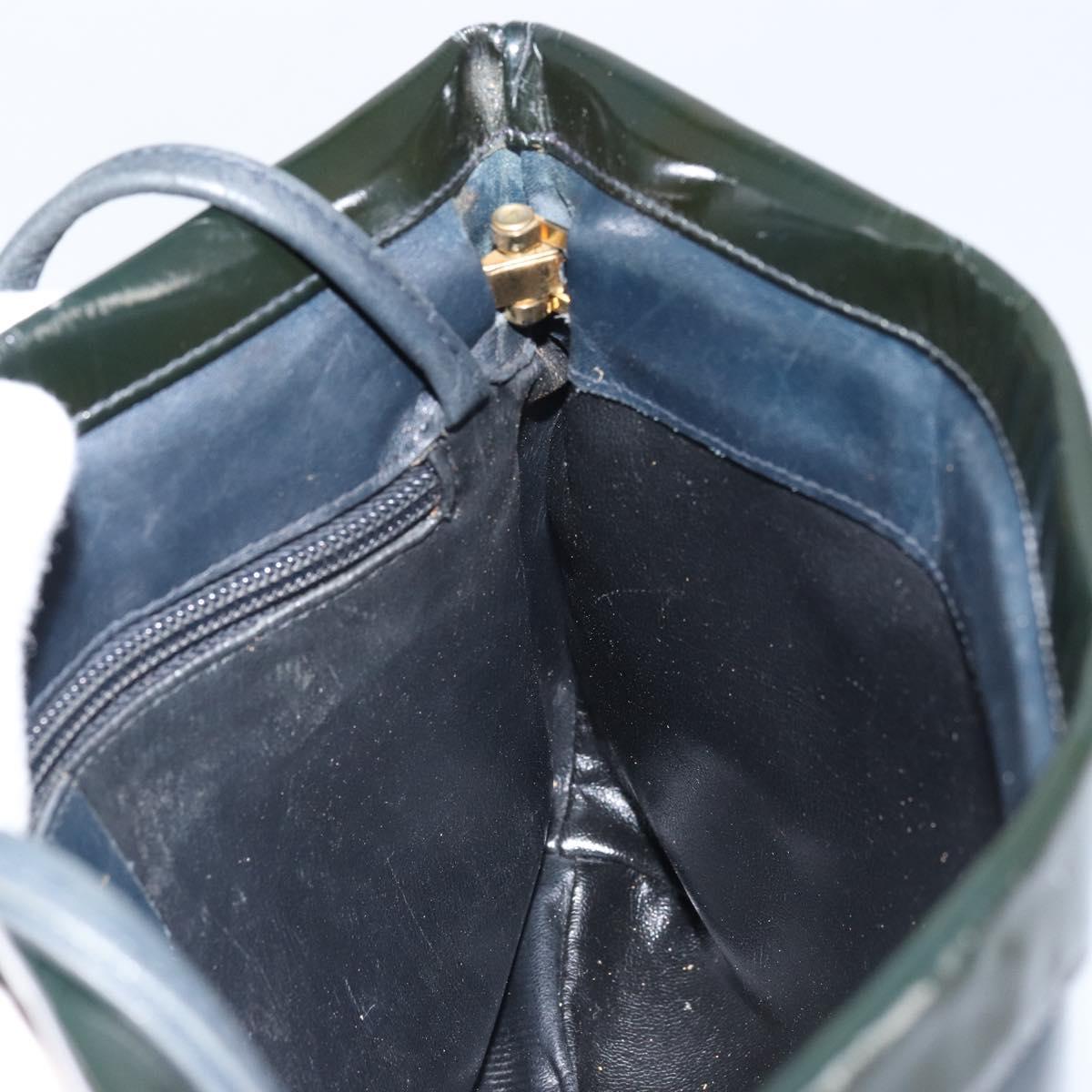 Salvatore Ferragamo Shoulder Bag Leather Black Gold Auth BA9418
