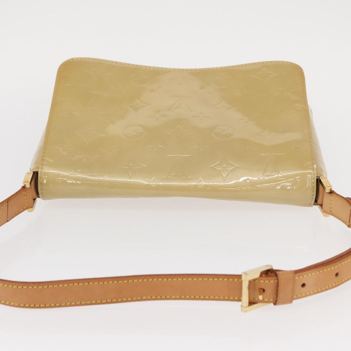 LOUIS VUITTON Monogram Vernis Thompson Street Bag Beige M91301 LV Auth BA9429