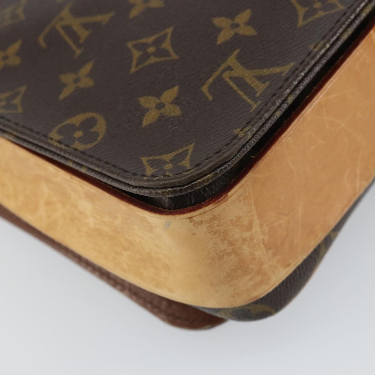 LOUIS VUITTON Monogram Cartouchiere GM Shoulder Bag M51252 LV Auth BA9433