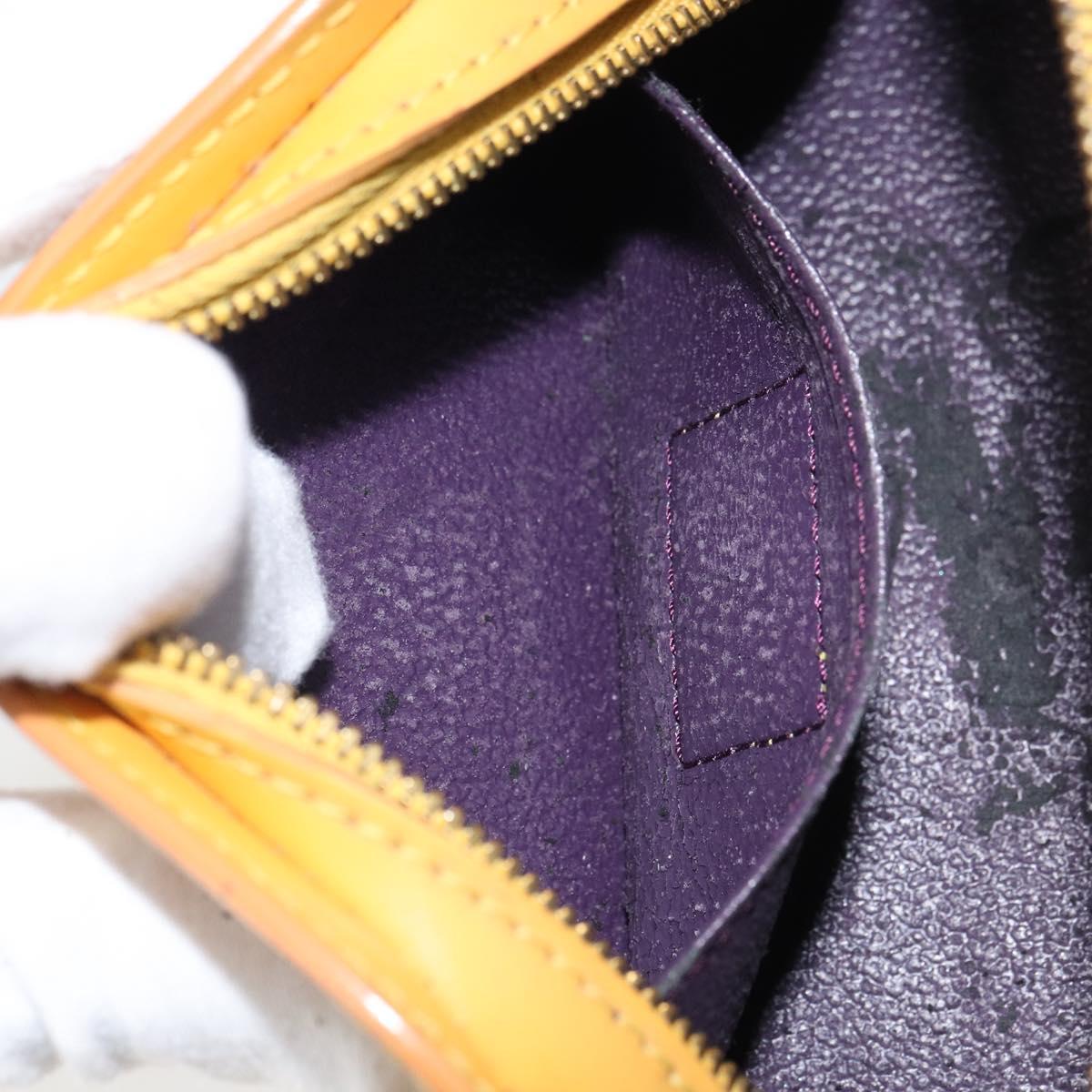 LOUIS VUITTON Epi Dauphine PM Pouch Yellow M48449 LV Auth BA9437