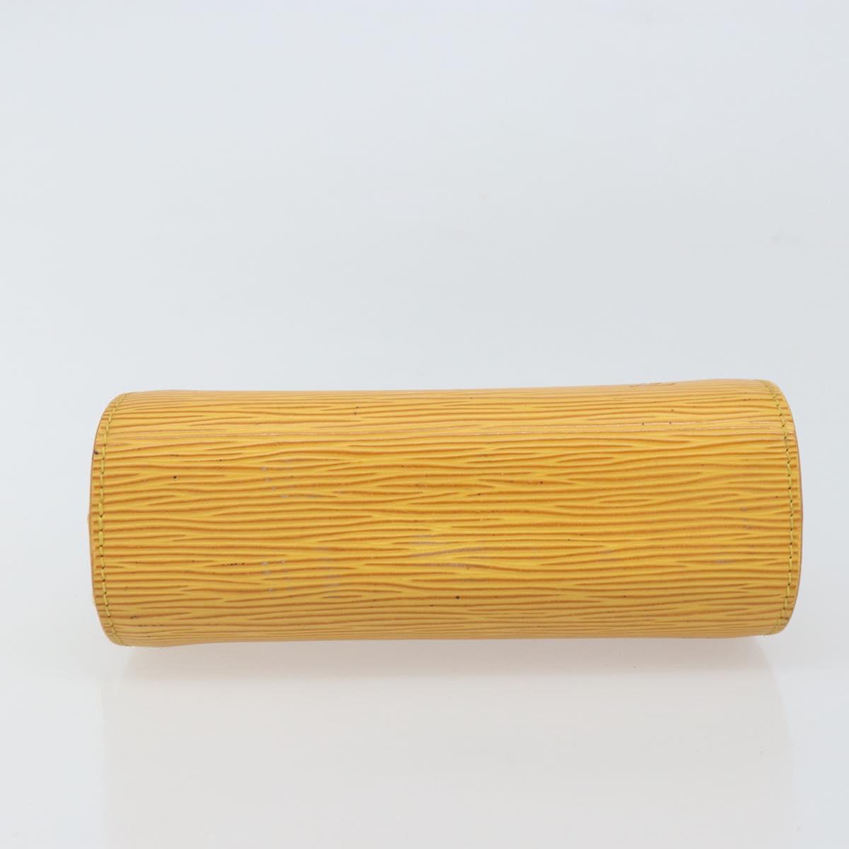 LOUIS VUITTON Epi Dauphine PM Pouch Yellow M48449 LV Auth BA9437