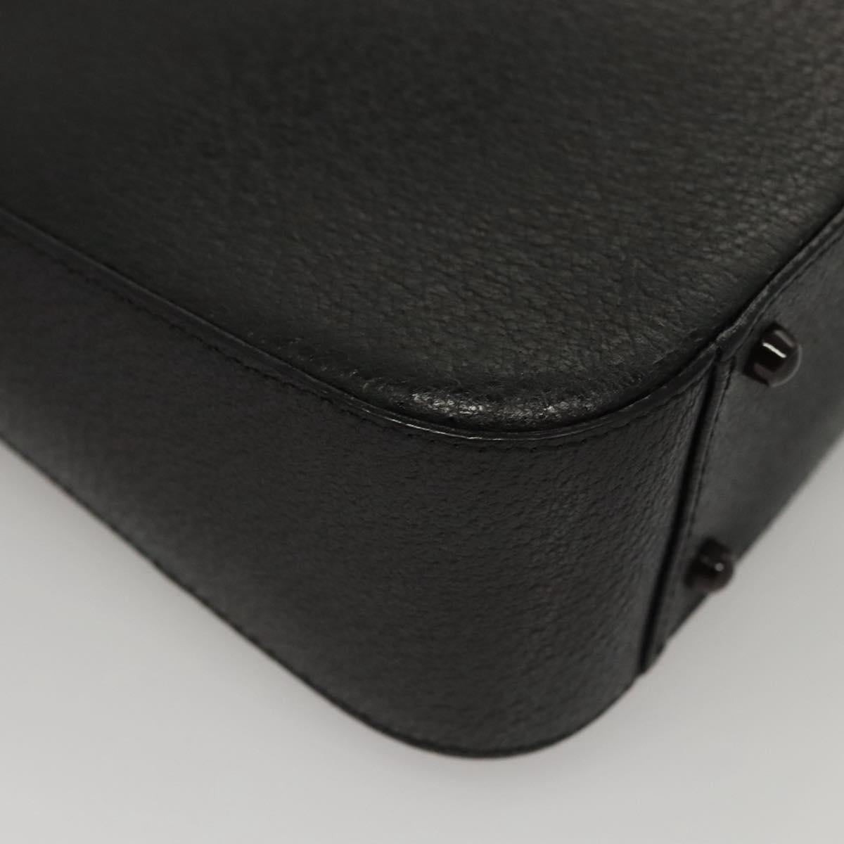 GUCCI Hand Bag Leather Black 000 2058 0308 6 Auth BA944