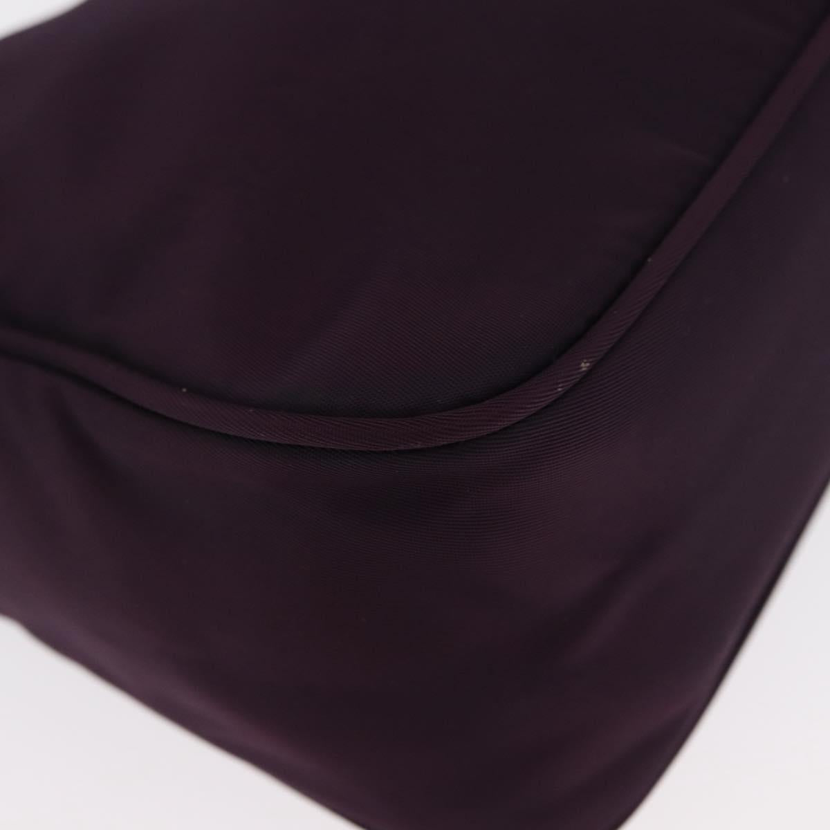 PRADA Accessory Pouch Nylon Purple Silver Auth BA9459SAV
