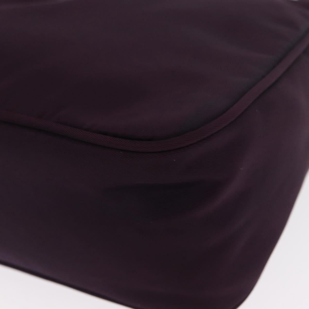 PRADA Accessory Pouch Nylon Purple Silver Auth BA9459SAV