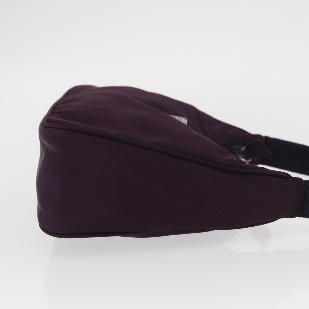 PRADA Accessory Pouch Nylon Purple Silver Auth BA9459SAV