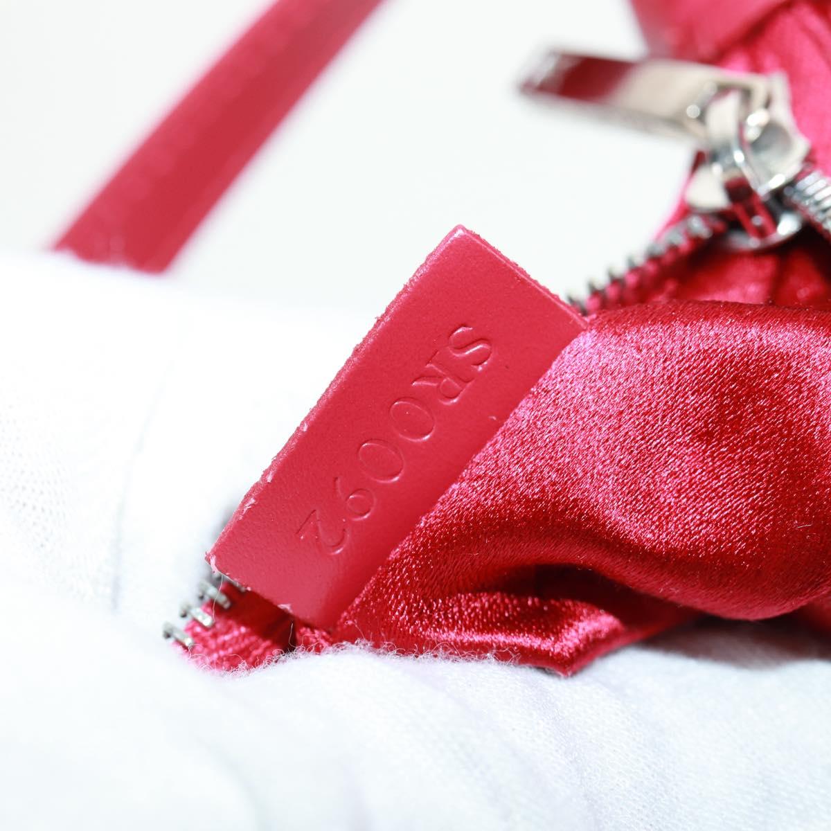 LOUIS VUITTON Monogram Satin Little Boulogne Hand Bag Red M92351 Auth BA9469SM
