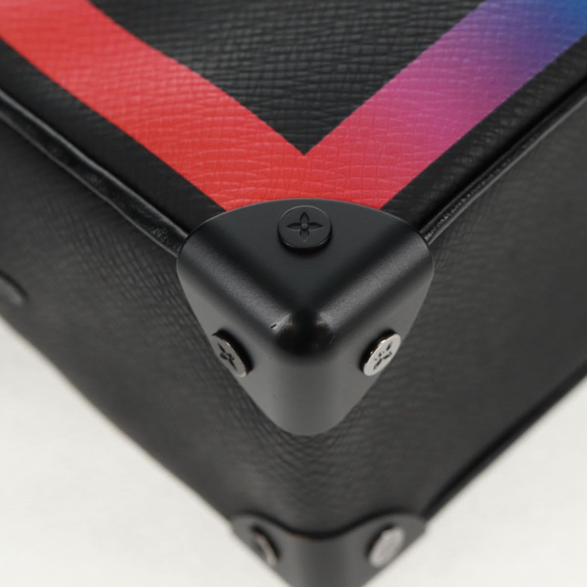 LOUIS VUITTON Taiga Rainbow Mini Soft Trunk Bag Black M30351 LV Auth BA9470SM