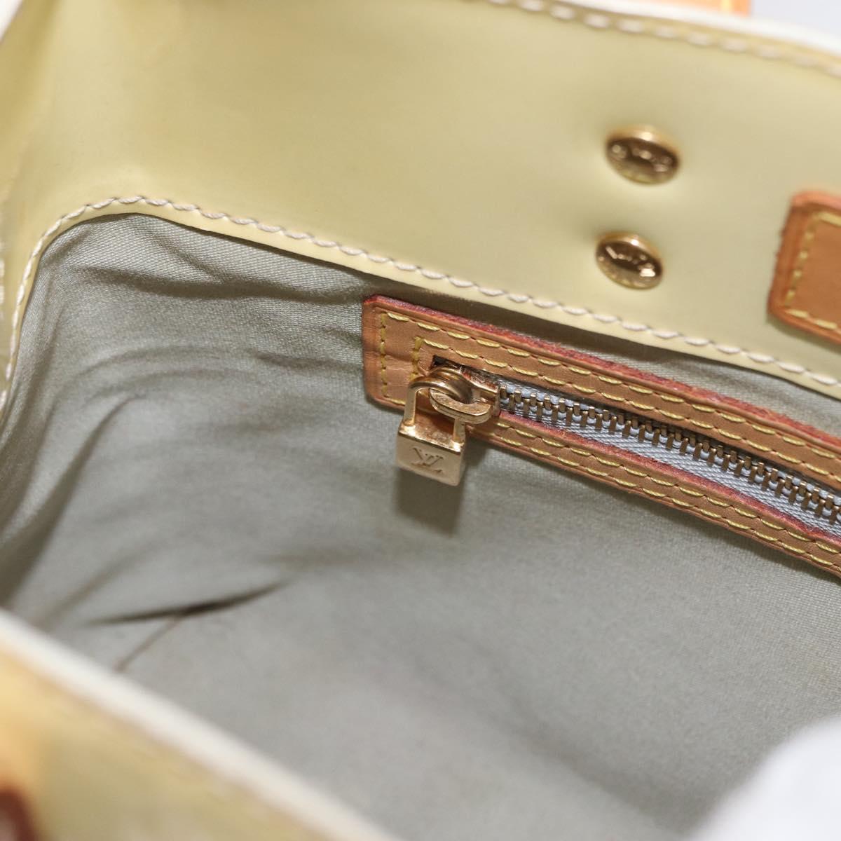 LOUIS VUITTON Monogram Vernis Reade PM Hand Bag Perle M91336 LV Auth BA9479