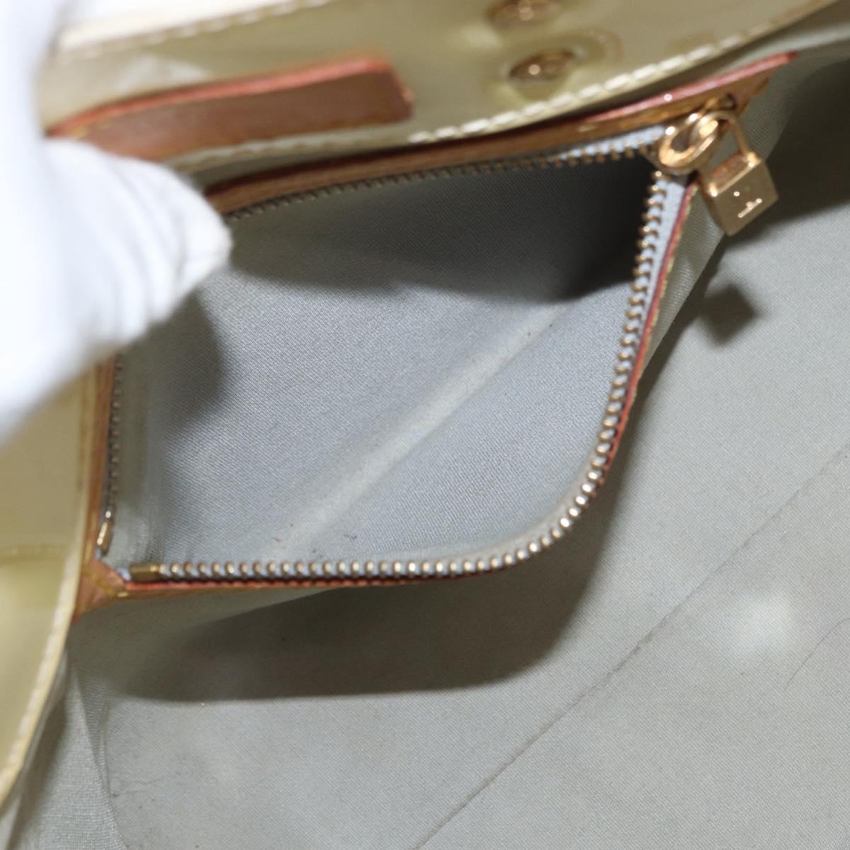 LOUIS VUITTON Monogram Vernis Reade PM Hand Bag Perle M91336 LV Auth BA9479