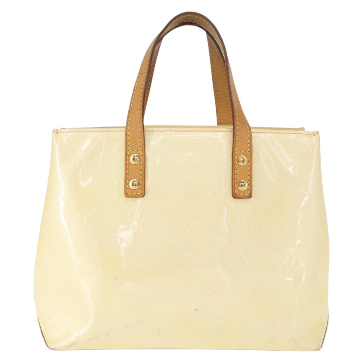 LOUIS VUITTON Monogram Vernis Reade PM Hand Bag Perle M91336 LV Auth BA9479