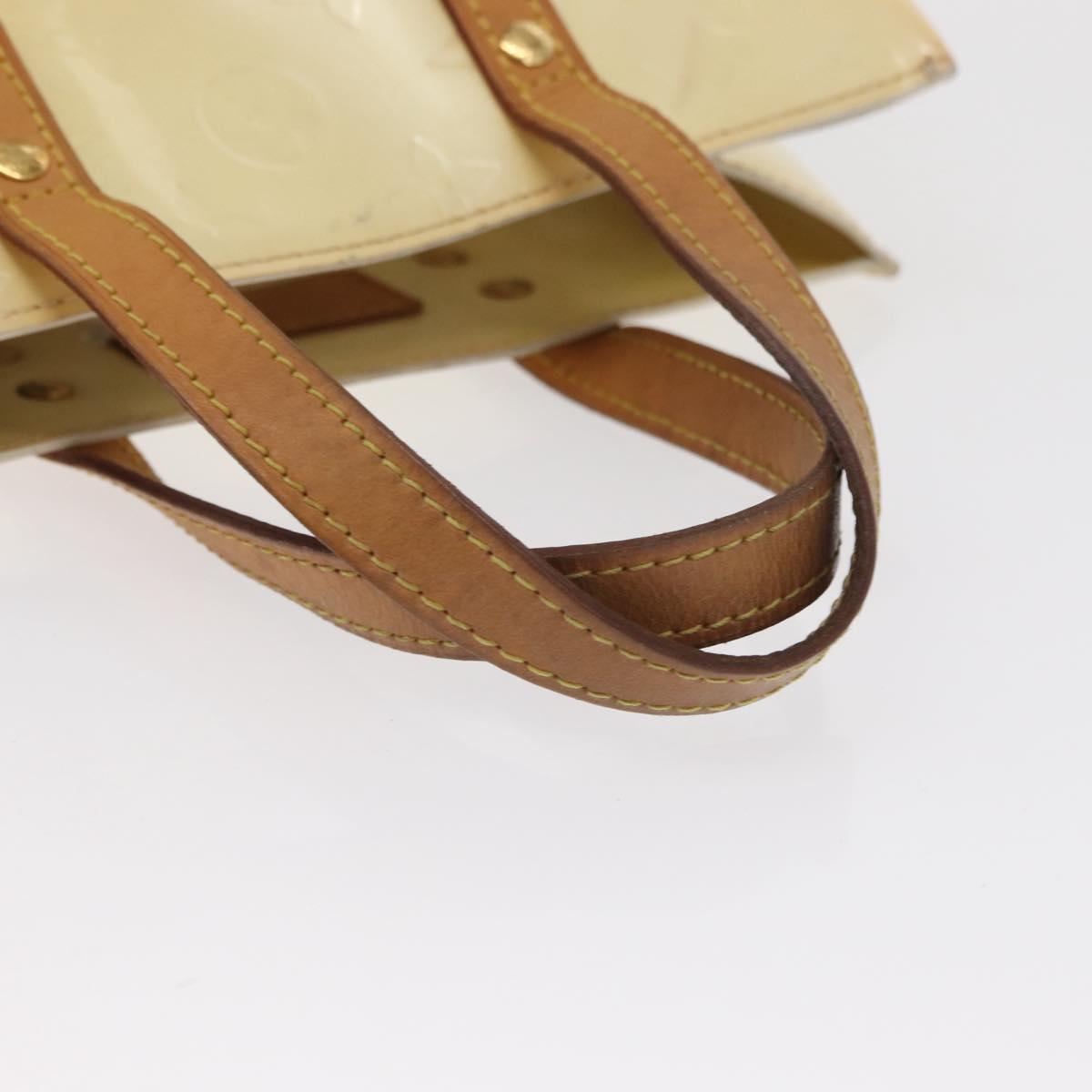 LOUIS VUITTON Monogram Vernis Reade PM Hand Bag Perle M91336 LV Auth BA9479