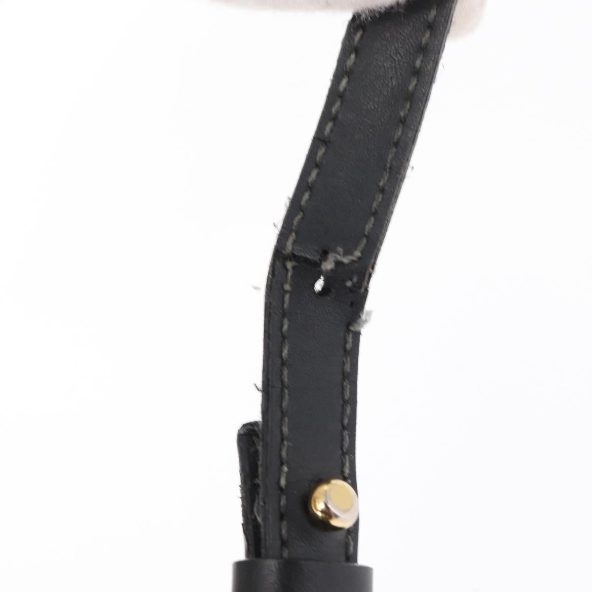 Chloe Eden Shoulder Bag Leather Black Gold Auth BA9482