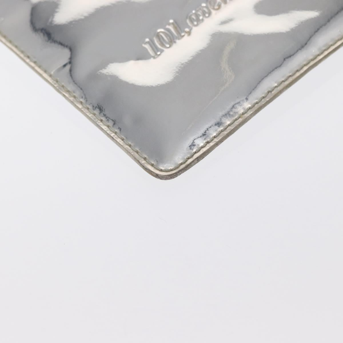 LOUIS VUITTON Monogram Miroir Pochette Platt Pouch Silver M95277 LV Auth BA9494