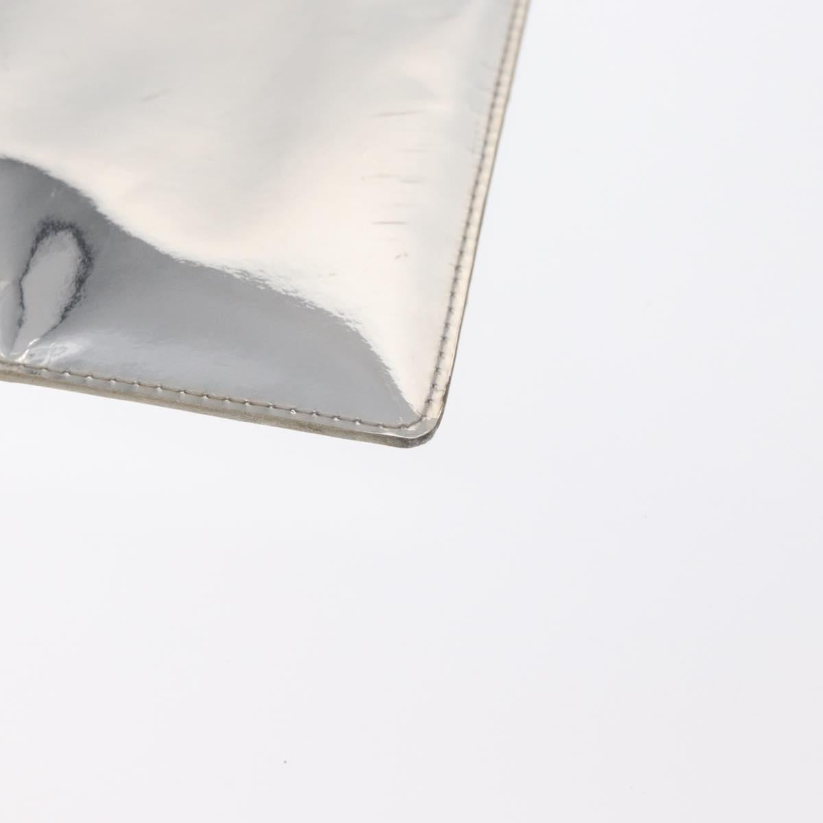 LOUIS VUITTON Monogram Miroir Pochette Platt Pouch Silver M95277 LV Auth BA9494