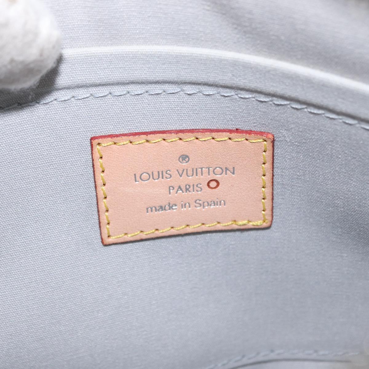 LOUIS VUITTON Monogram Miroir Pochette Platt Pouch Silver M95277 LV Auth BA9494